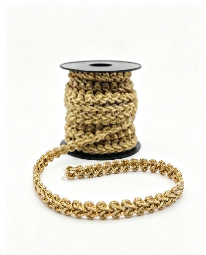 Galón dorado lurex 14mm x 1mt 