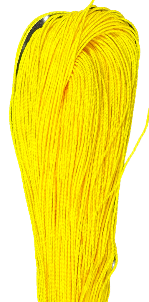 Cordón encerado 1mm amarillo x 10 mts.