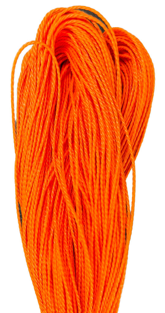 Cordón encerado 1mm naranja x 10 mts.