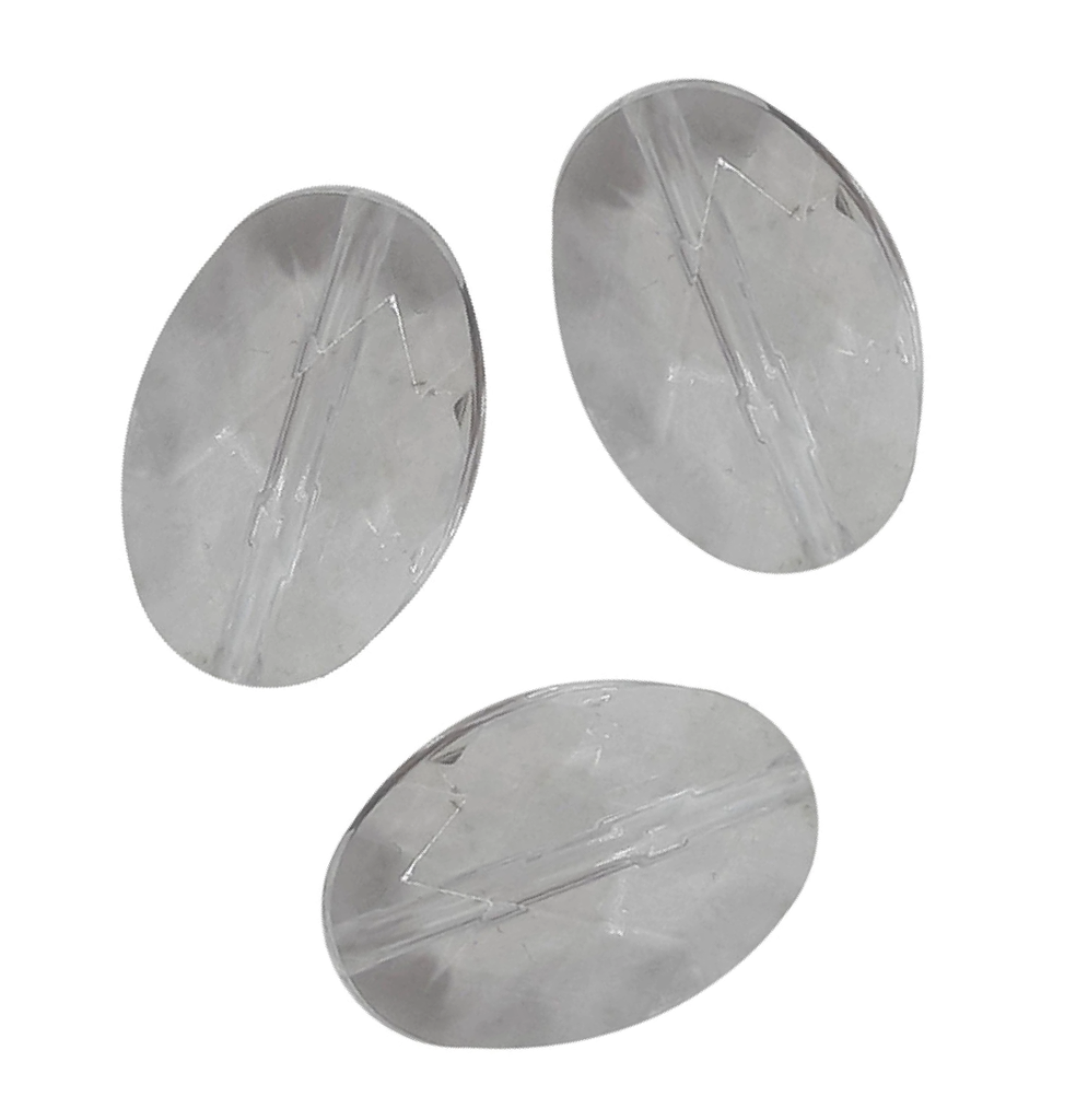 Cairel acrílico transparente ovalo irregular x 20gr.   