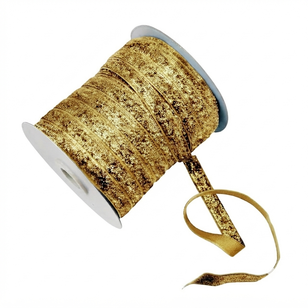 Cinta glitter 10mm dorado oro