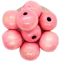 Bolita madera 20mm rosa