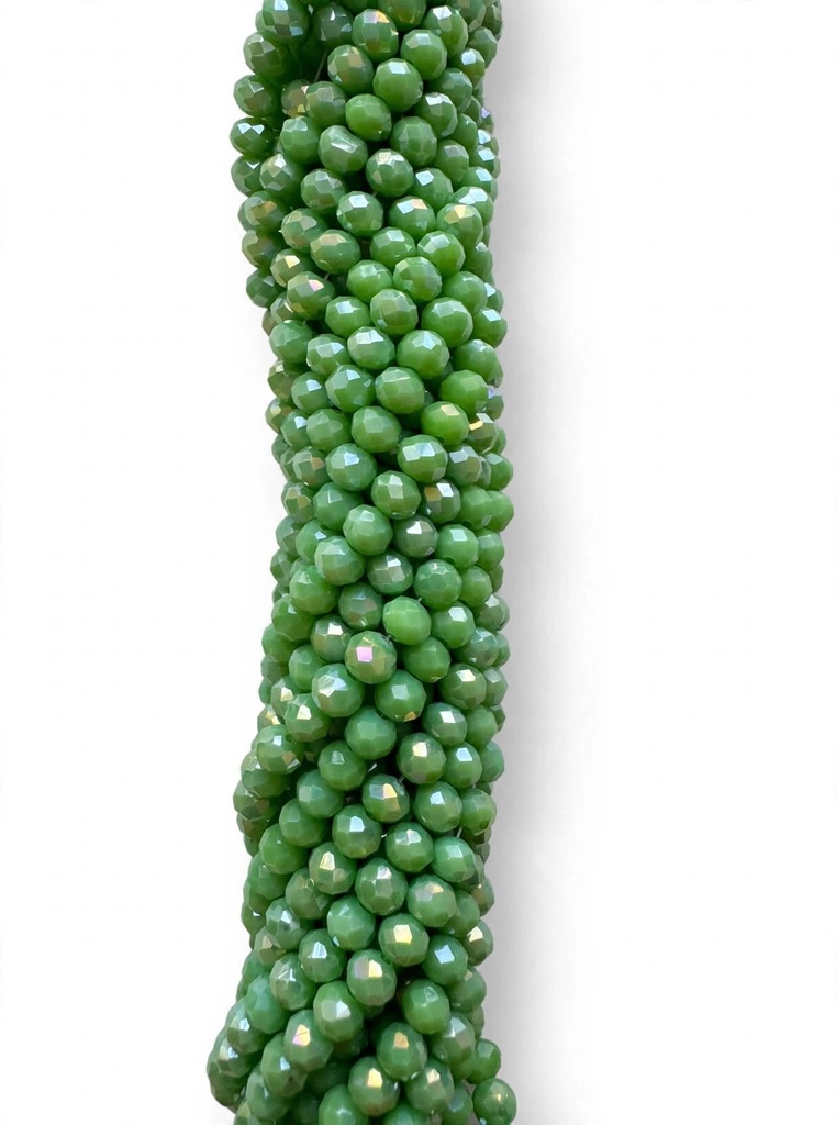 Cristal de roca 4mm verde manzana tornasol (GC)