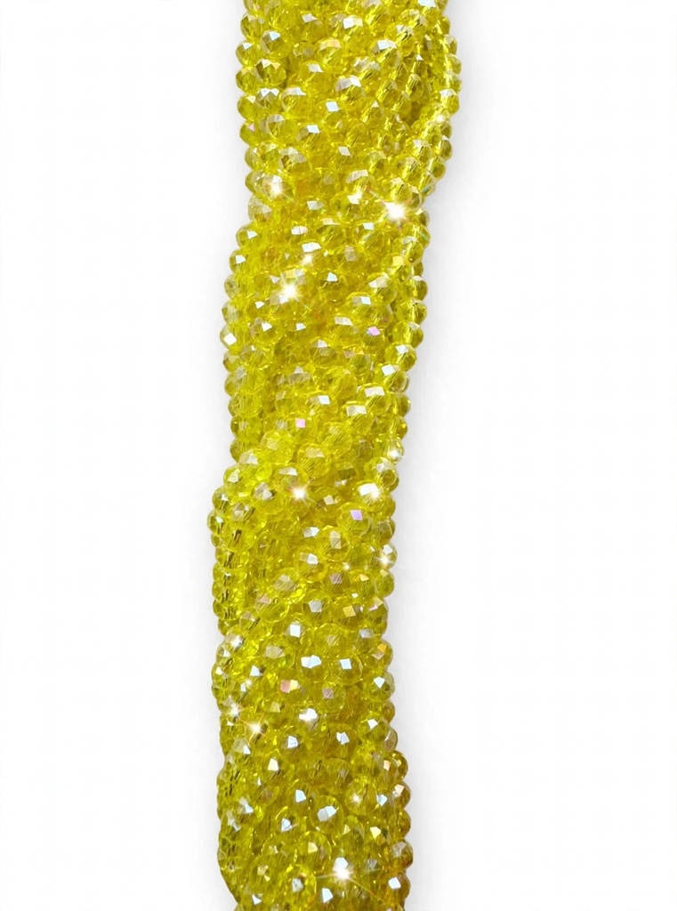 Cristal de roca 4mm amarillo transparente tornasol (GD)
