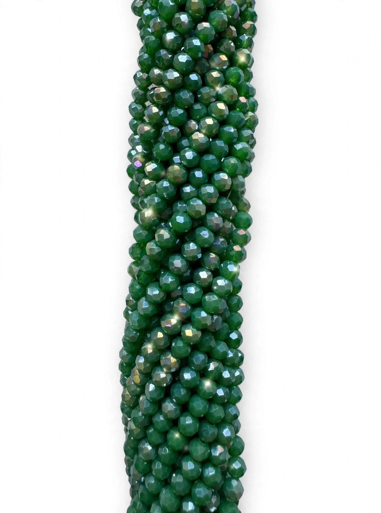 Cristal de roca 4mm verde tornasol (GC)