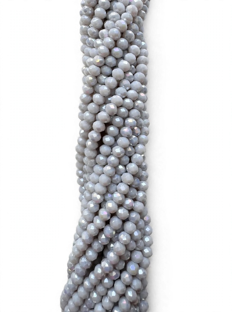 Cristal de roca blanco grisáceo tornasol 4mm  (GC)