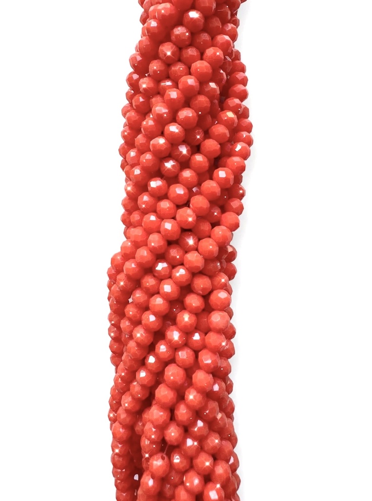 Cristal de roca 4mm coral opaco (GD) 