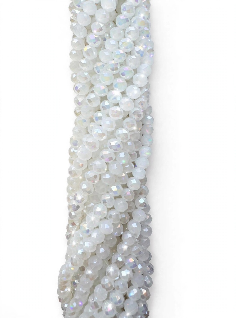 Cristal de roca 4mm blanco transparente tornasol (GB) 