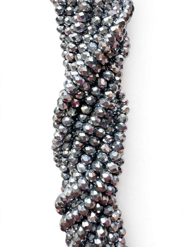 Cristal de roca 4mm plata metalizado (GB)