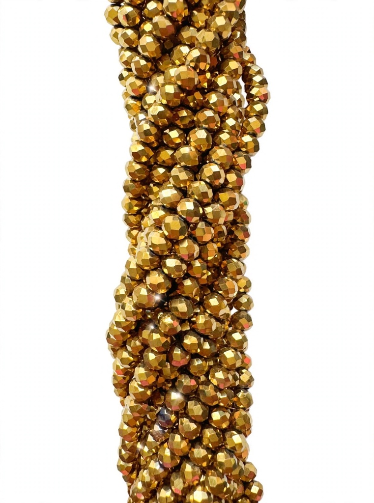 Cristal de roca 4mm dorado metalizado (GB)