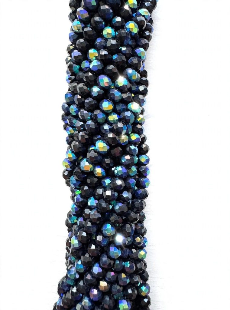 Cristal de roca 4mm negro tornasol (GB)   