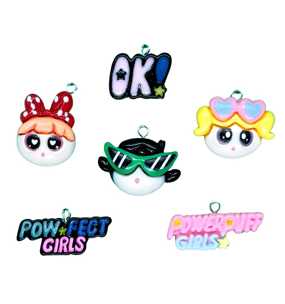Dije infantil c/pitón PowerPuff Girls #408 x 1 un.