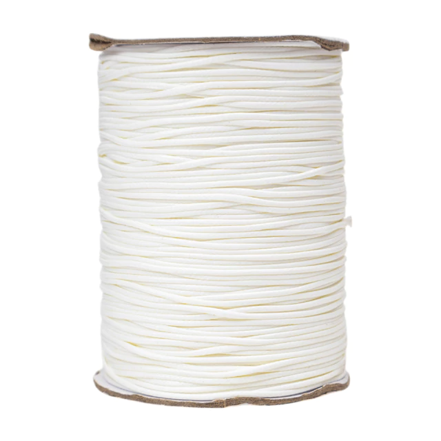 Cordón Coreano 1mm rollo blanco x 155mts 