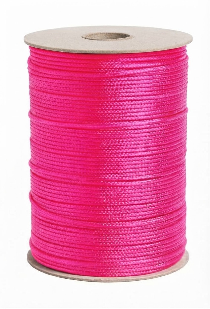 Cordón Coreano 1mm rollo rosa fluor x 155mts 