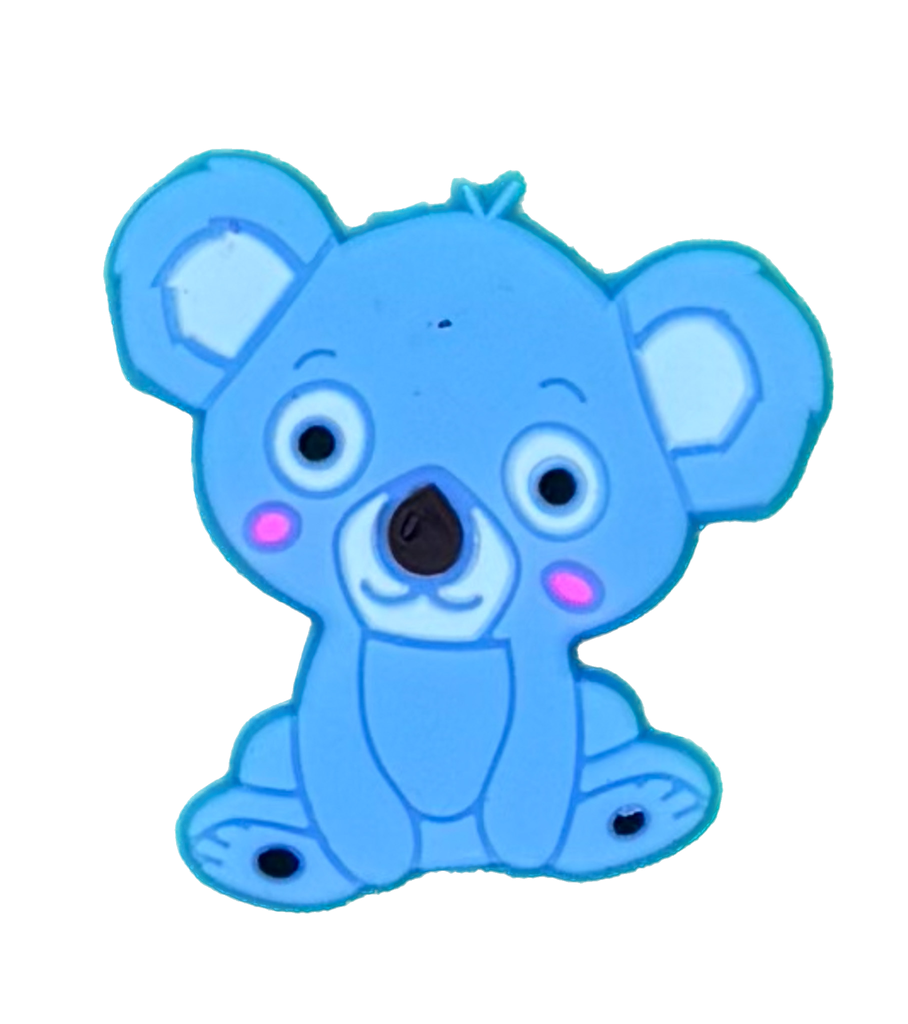 Dije silicona pasante No-Tox Koala celeste x 1 un.