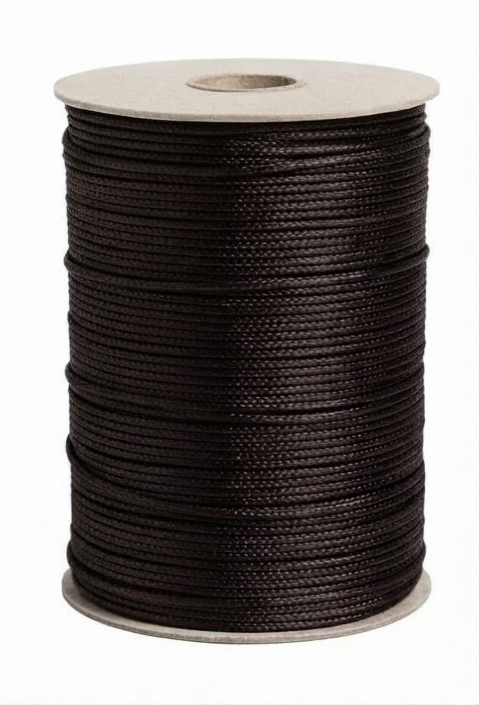 Cordón Coreano 1mm rollo marrón chocolate x 155mts 