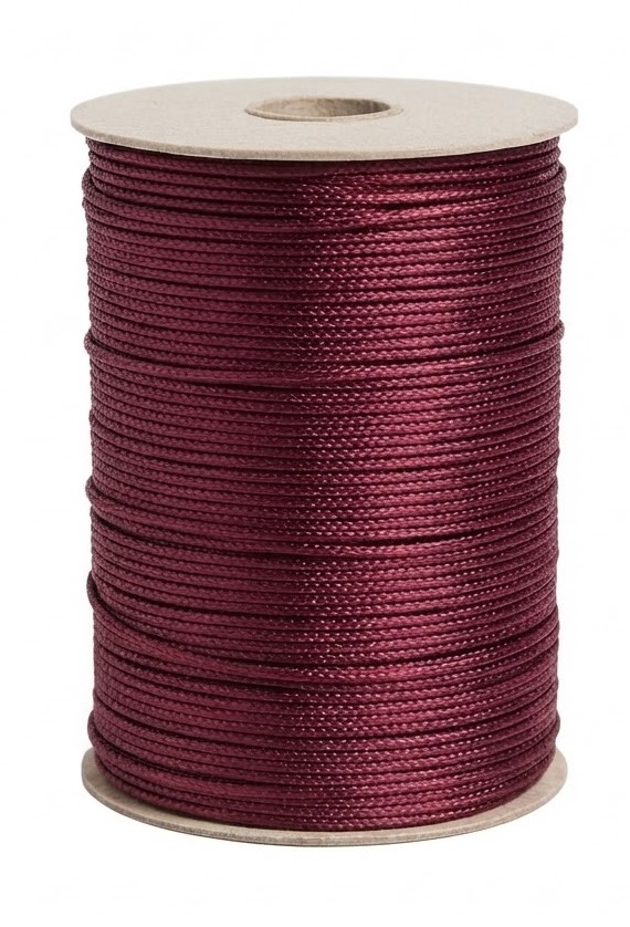 Cordón Coreano 1mm rollo bordo x 10mts  