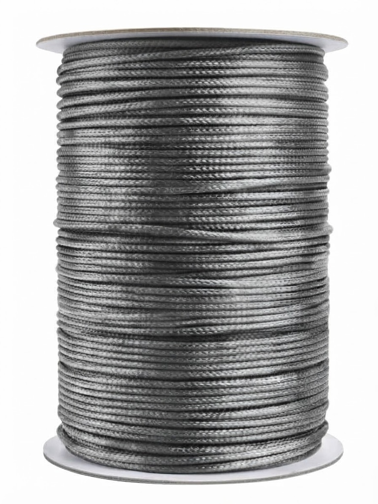 Cordón Coreano 1mm rollo gris x 10mts    