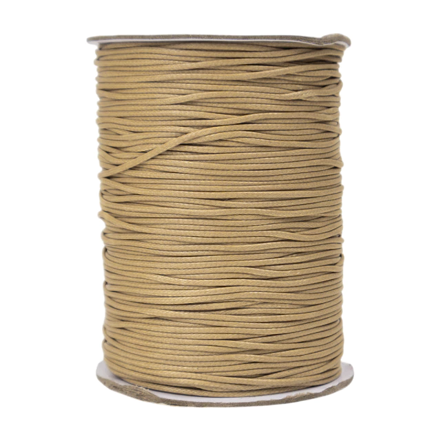 Cordón Coreano 1mm marrón claro x 10mts