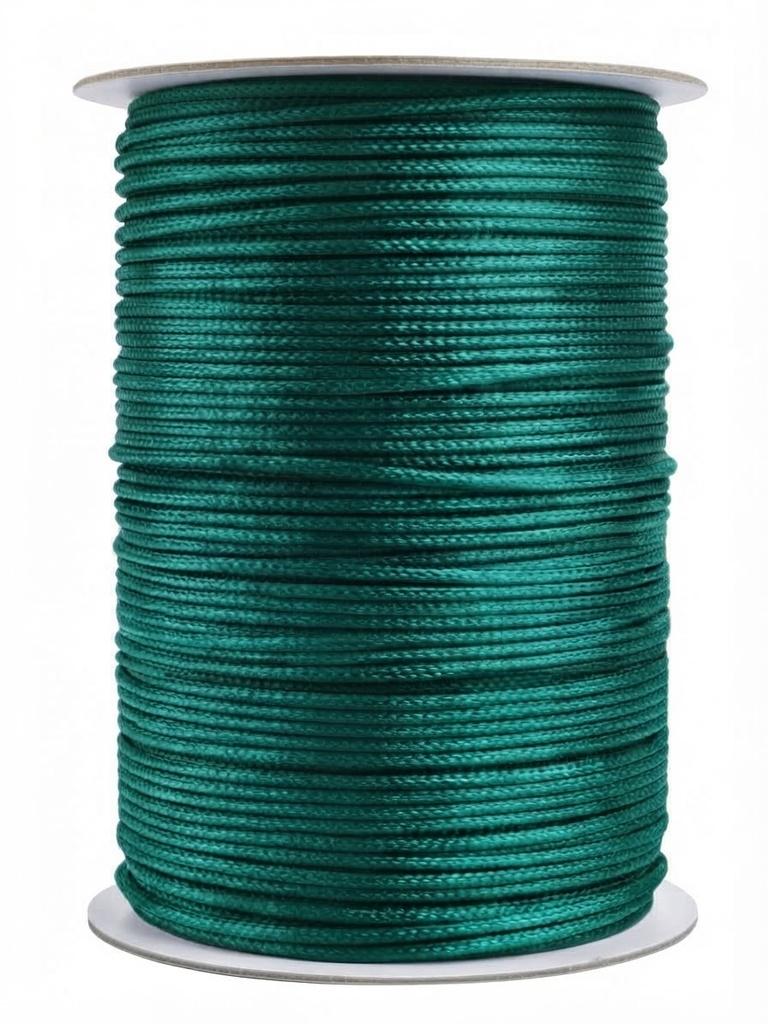 Cordón Coreano 1mm rollo verde esmeranda x 10mts  
