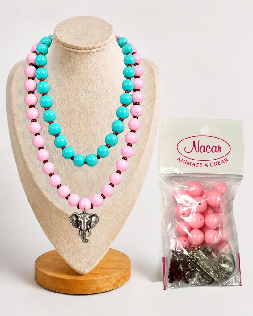  Set Collar Chicle Rosa Bebe