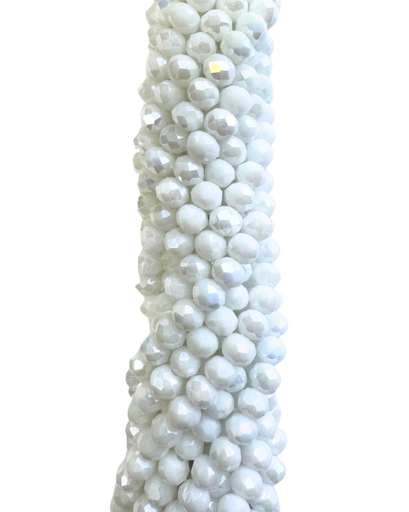 Cristal de roca 6mm blanco opaco tornasol (GD)