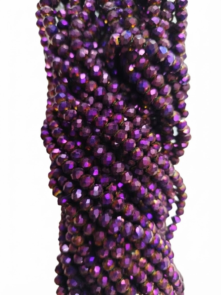 Cristal de roca 6mm violeta metalizado (GC)  