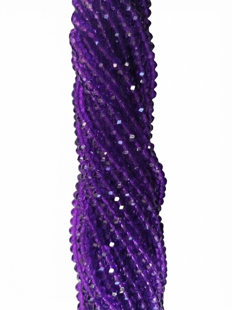 Cristal de roca 6mm violeta oscuro transparente (GE) 