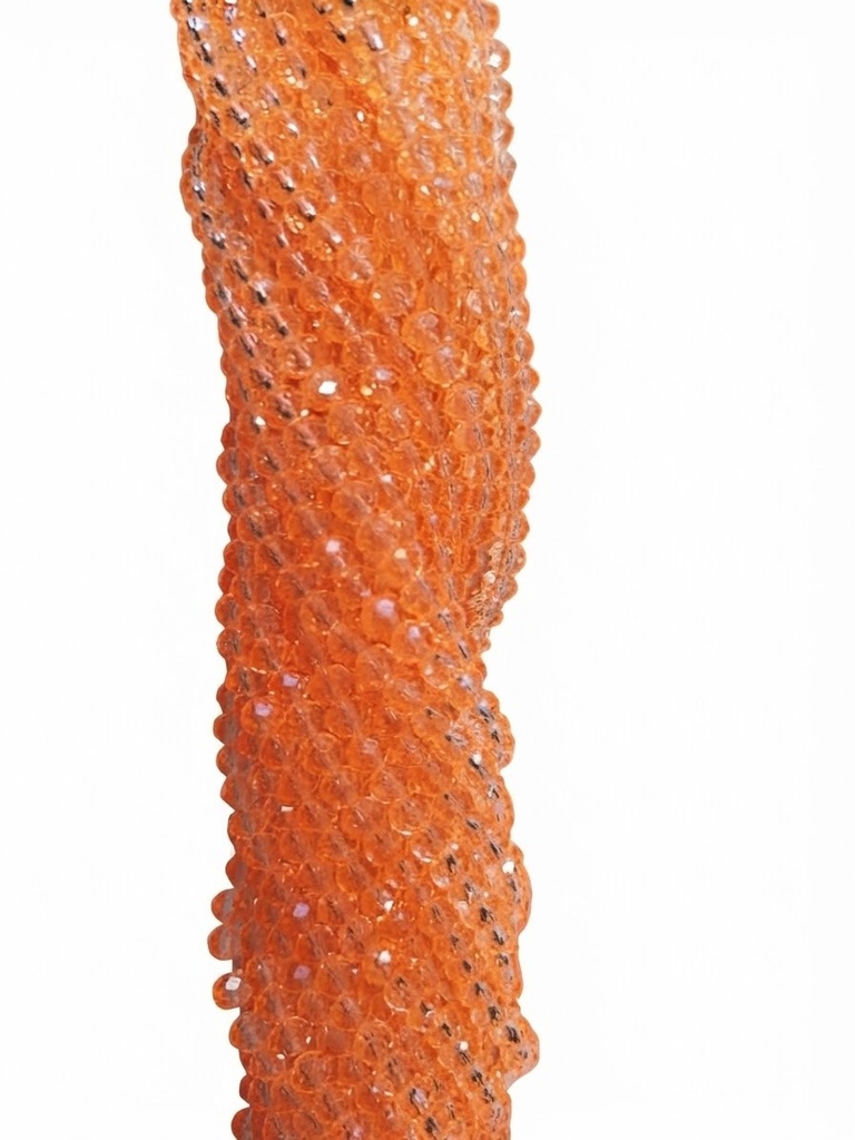 Cristal de roca 6mm naranja fluor transp. (GE) 