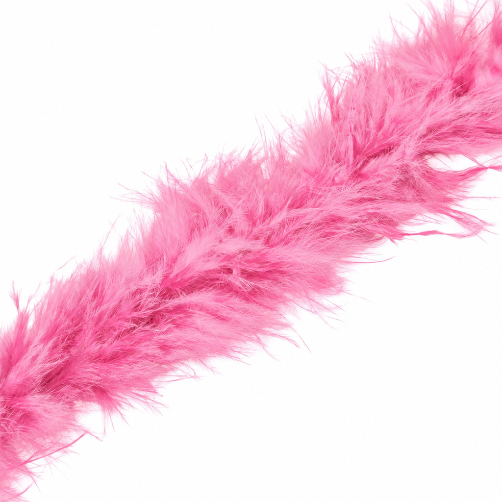 Boa de plumas rosa claro x 2mt.