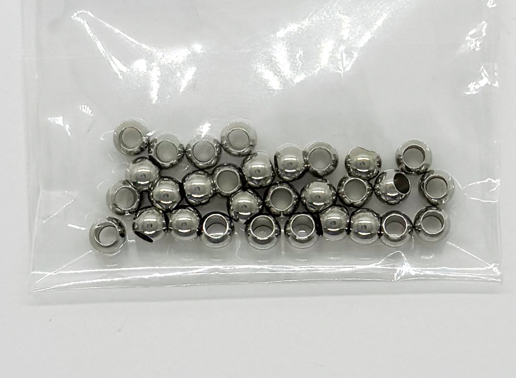 Bolita acero quirúrgico 4mm x 50un.