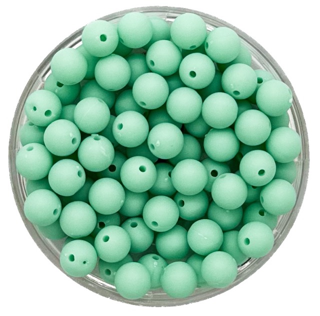 Bolita acrílico engomada aqua 6mm x 10g