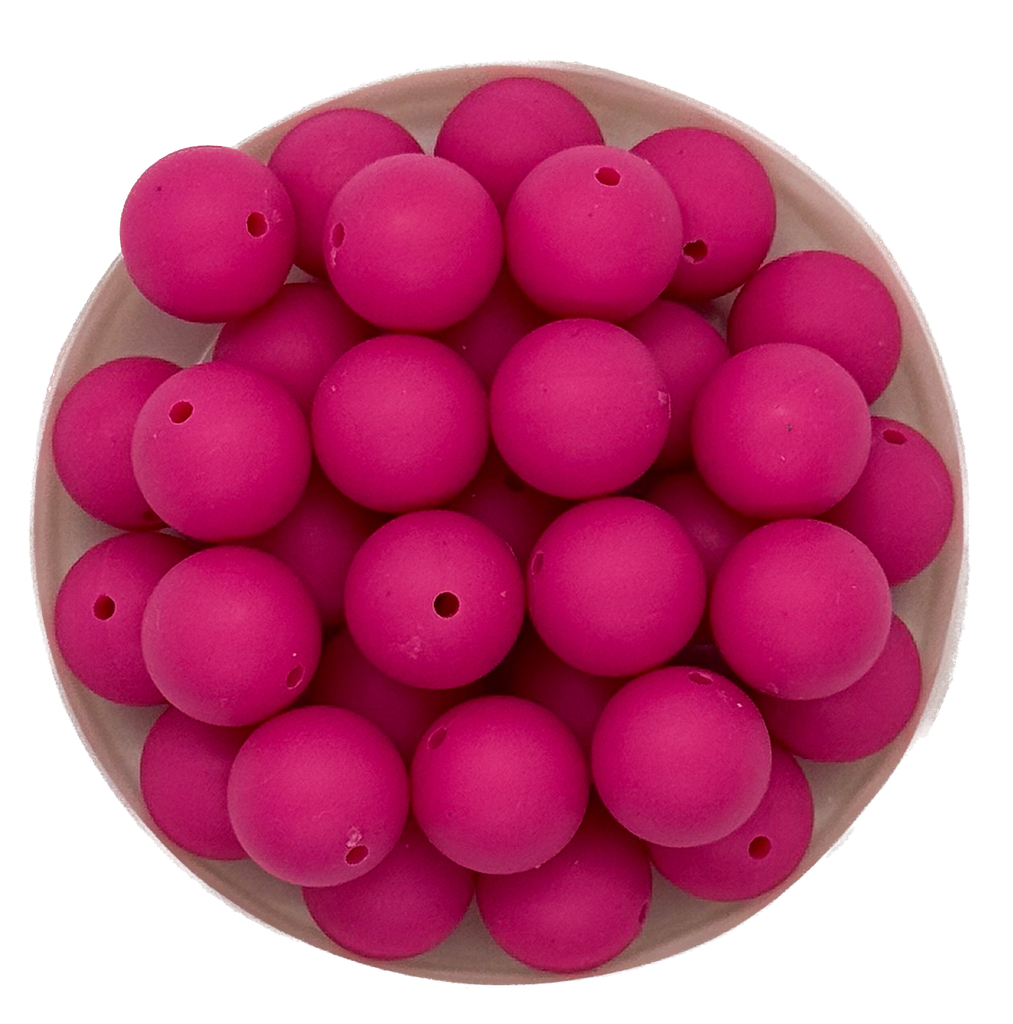 Bolita acrílico engomada magenta 10mm x 10g