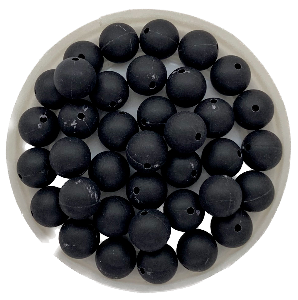 Bolita acrílico engomada negra 8mm x 10g