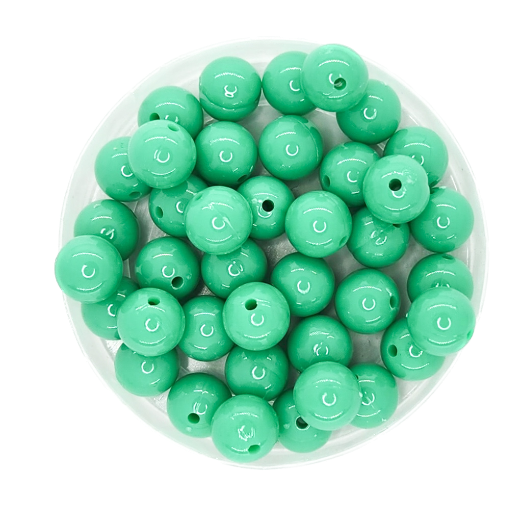 Bolita acrílico lisa aqua (1) 8mm x 10g