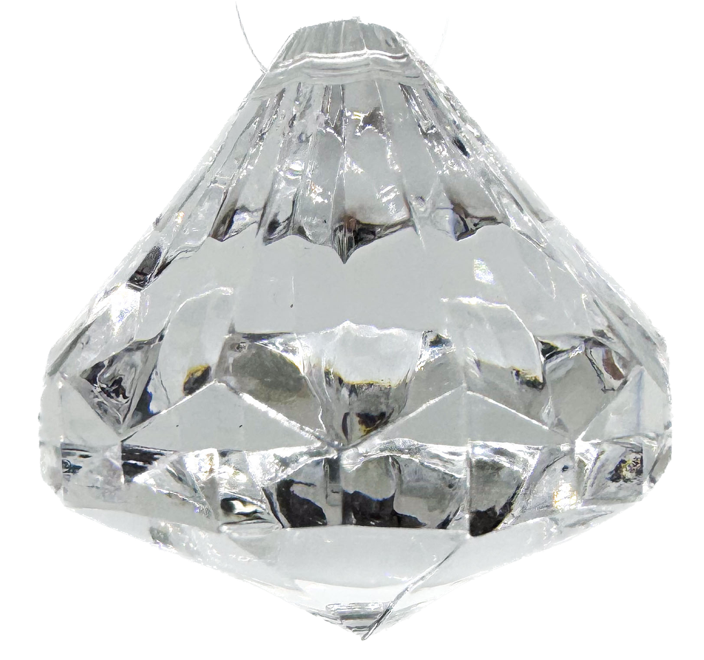 Cairel transparente diamante 40x40mm x 1un.