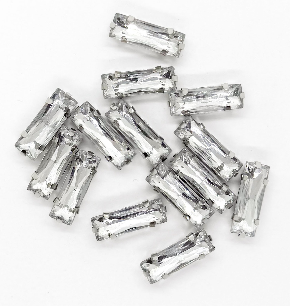 Gema engarzada rectangular 7x20 mm x 20un