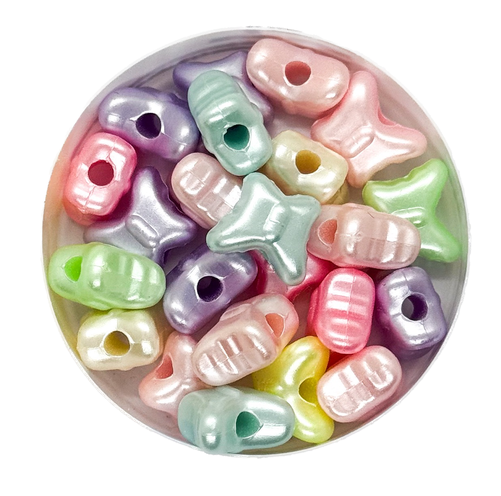  Plástico infantil pastel perlado mariposa x 10gr. 