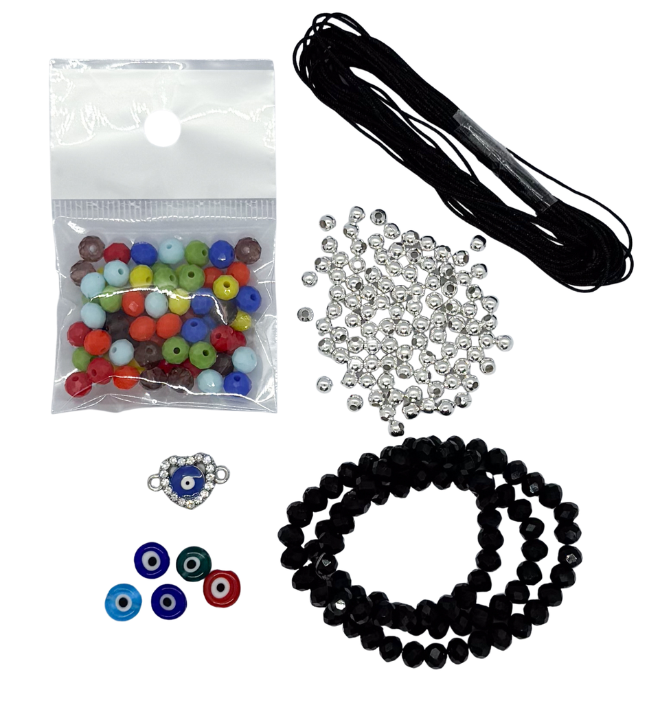 Set Pulseras 7 chakras 6mm negro