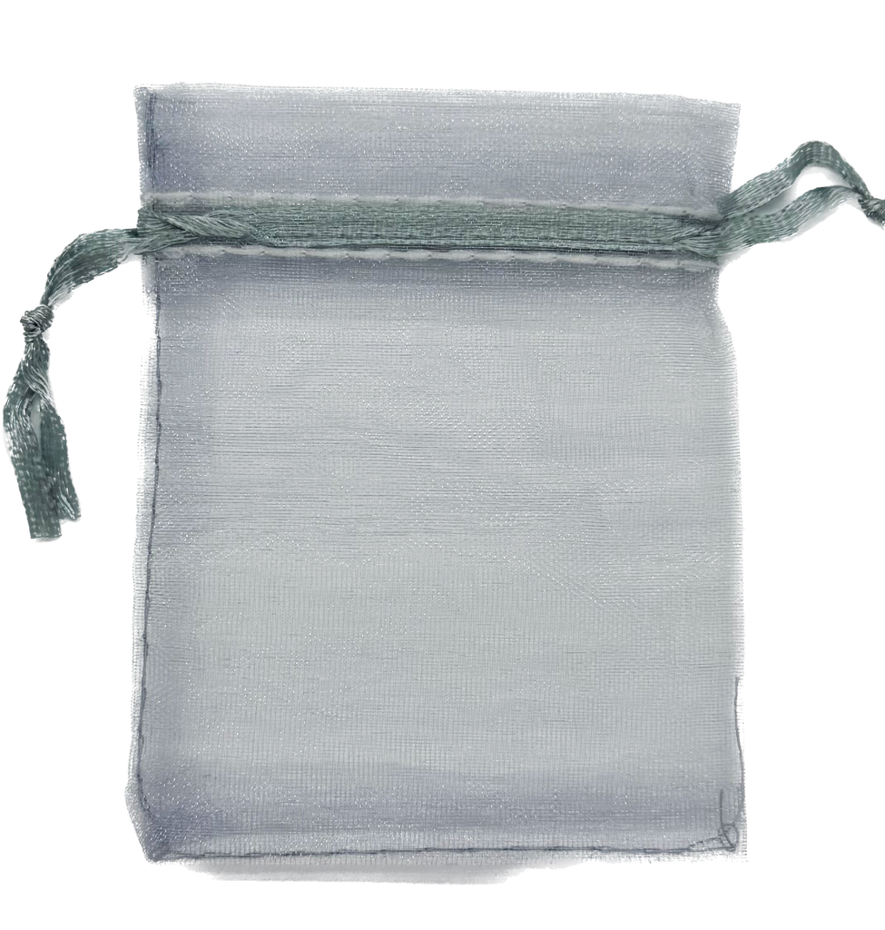 Bolsita de organza 8x6cm gris x 10un.