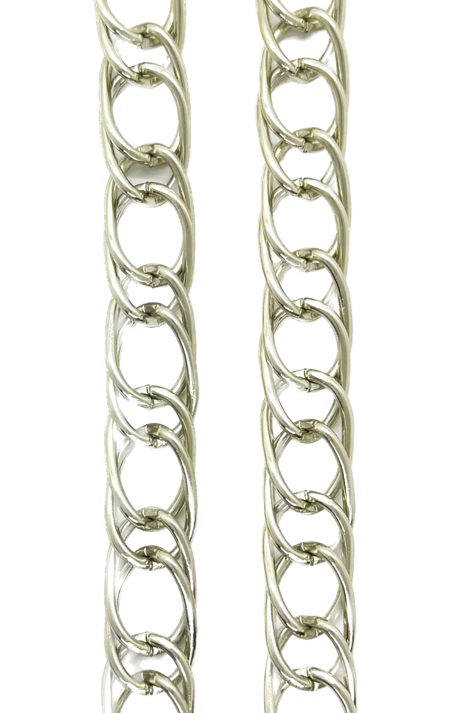 Cadena aluminio plata N°6 x 1mt