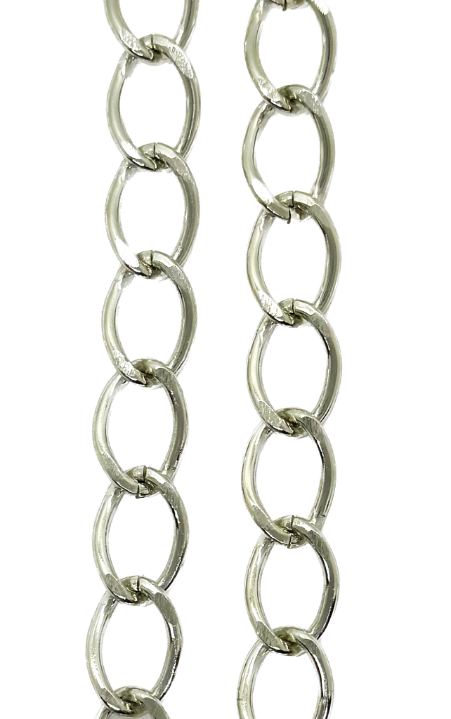 Cadena aluminio plata N°7 x 1mt