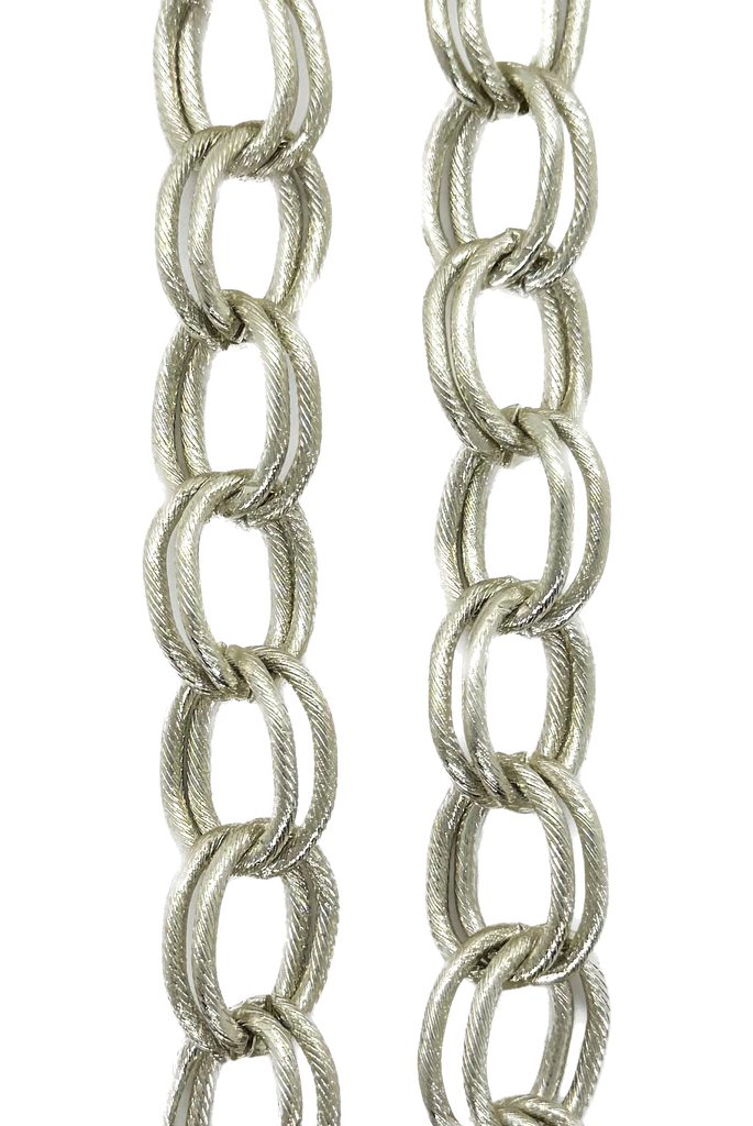 Cadena aluminio plata N°4 x 1mt 