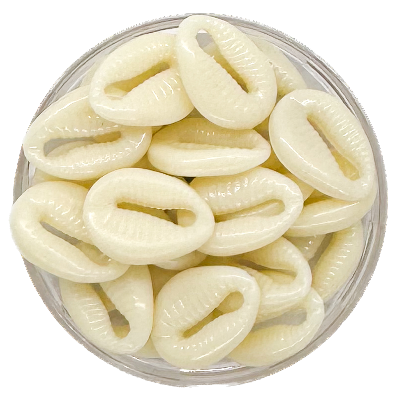 Caracoles buzios partidos plástico beige x 10g