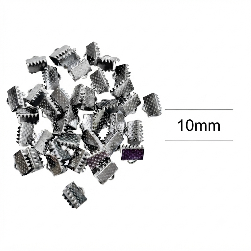 Cocodrilo metal plateado 10mm x 10g.