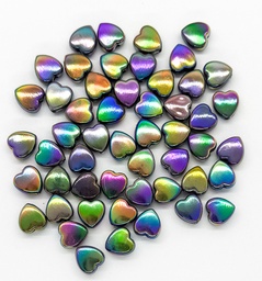 Corazón plástico negro tornasol 8mm x 10gr.