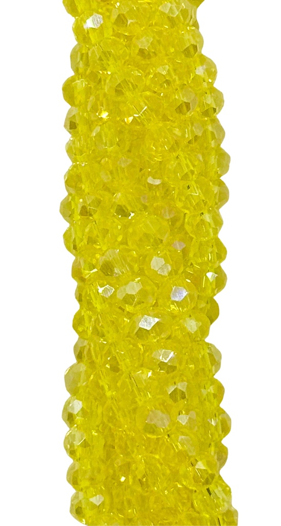 Cristal de roca 4 mm amarillo tornasol transparente (GD)