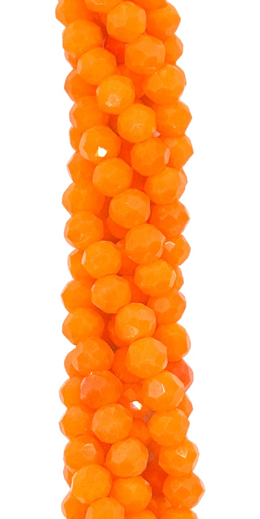 Cristal de roca 4 mm naranja opaco