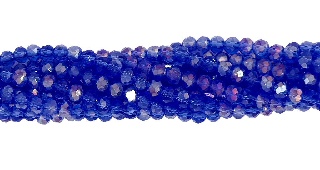 Cristal de roca 4mm azúl transp tornasol