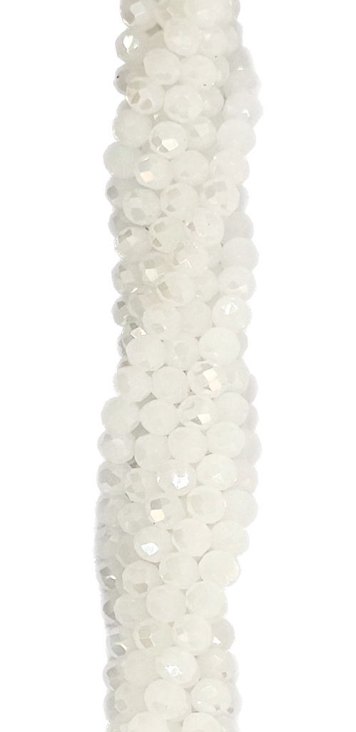 Cristal de roca 4mm blanco opaco tornasol